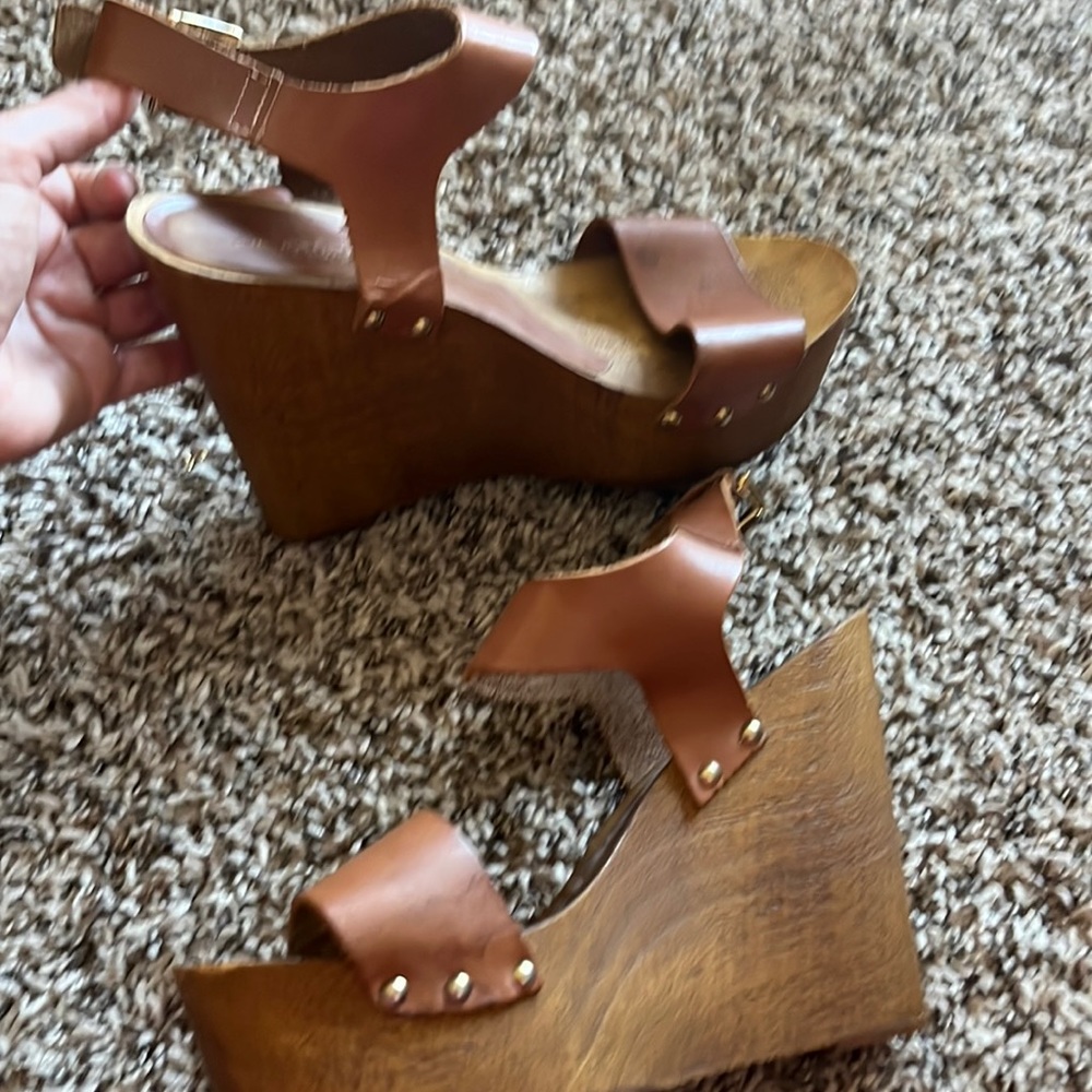 Brown clogs